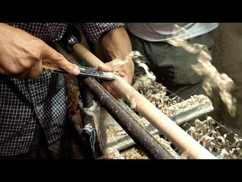 Only one in the World! Process of making billiards cue stick by Korean pool cue making master