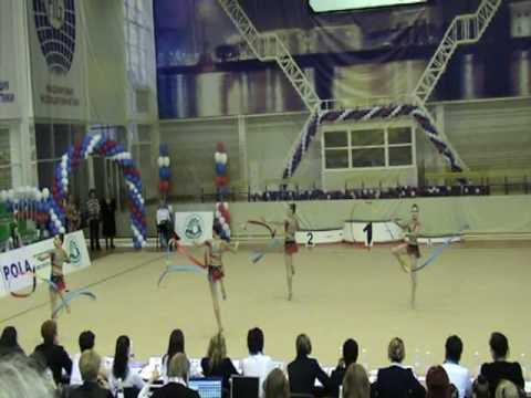 Belarus Team.Group Juniors Finals 4 Ribbons. RG WC S-Petersburg 04.04.2010.mp4