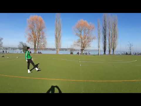 FC Kreuzlingen Torschuss C-Jugend aus 50m in den Re. Torwinkel