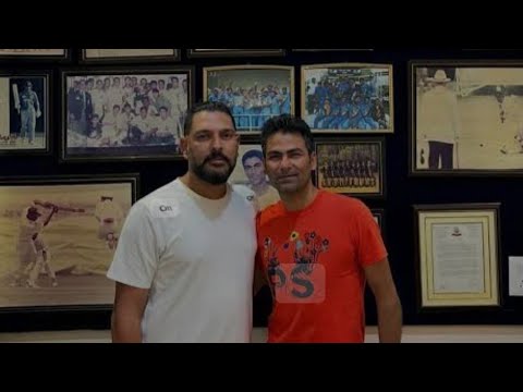 Yuvraj Singh Visits Mohammad Kaif's house during Mahakumbh at Prayagraj