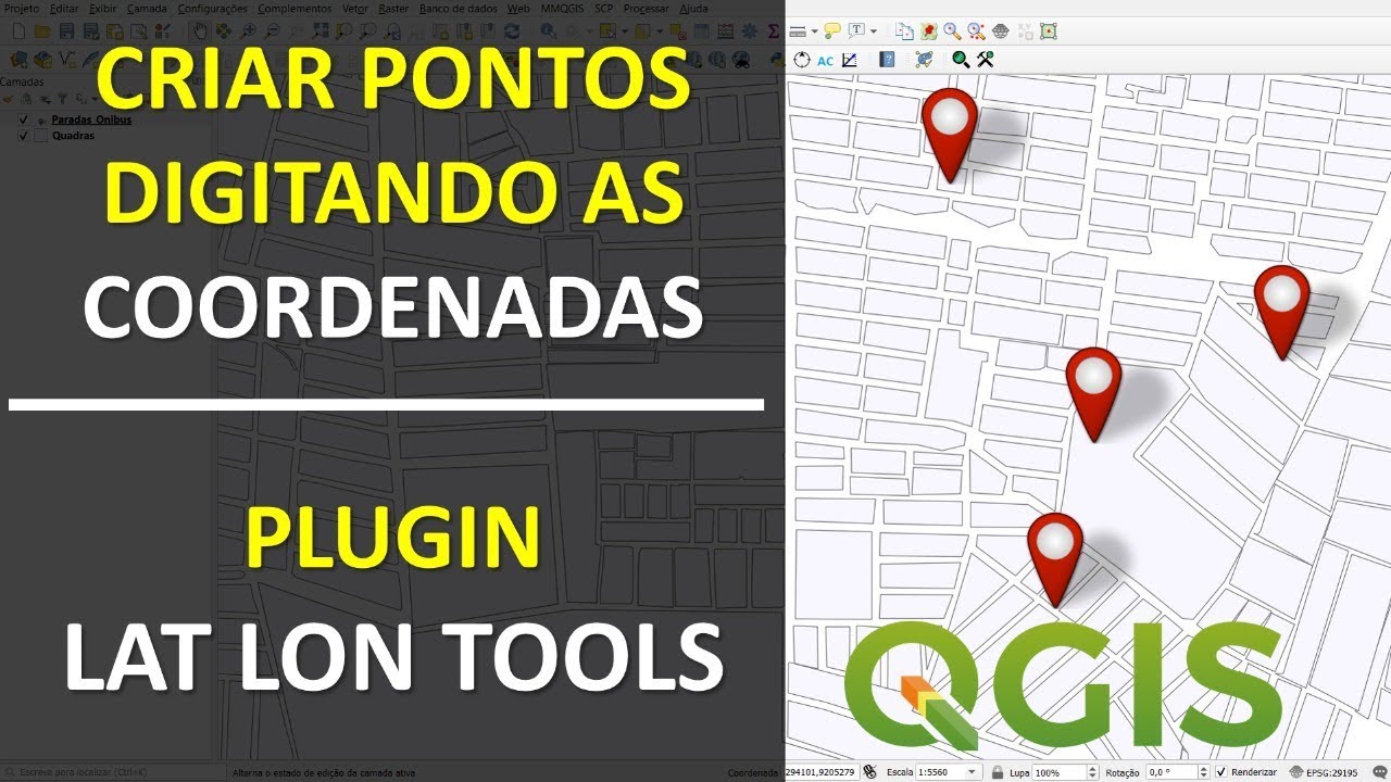 Como criar Pontos digitando as Coordenadas no QGIS | Plugin Lat Lon Tools