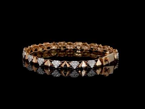 Pyramid Cluster Diamond Bracelet - Model FLBR-0401