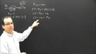 Newton's First & Second Law Part 7 physics lesson