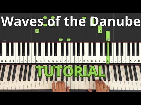 Waltz "Waves of the Danube" by I. Ivanovici - piano tutorial for beginners, sheetmusic & explanation