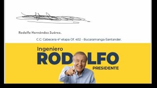 ¿Rodolfo, un candidato que no quería ser Presidente?