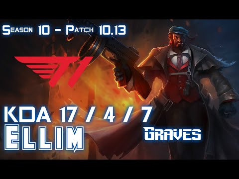 T1 Ellim GRAVES vs LEE SIN Jungle - Patch 10.13 KR Ranked