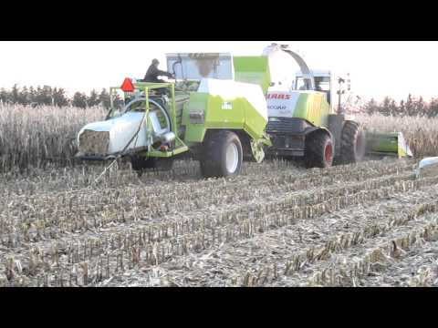 Claas Jaguar 870 og Claas Quadrant 2100 ( Varde Maskinstation )