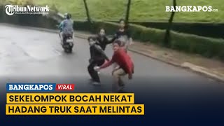 Download lagu Video Aksi Sekelompok Bocah Hadang Truk yang Melintas. mp3