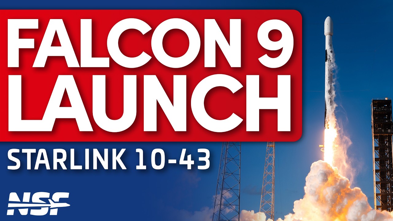 SpaceX Launches Falcon 9 with Starlink 10-43
