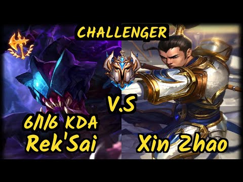 SK Selfmade (REK'SAI) vs XIN ZHAO - 6/1/6 KDA JUNGLE CHALLENGER GAMEPLAY - EUW