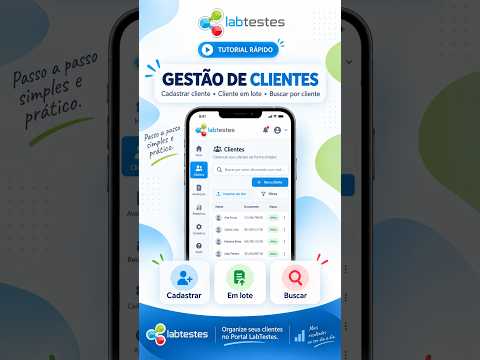 Miniatura do vídeo Como Cadastrar e Gerenciar Clientes no PortalLabTestes