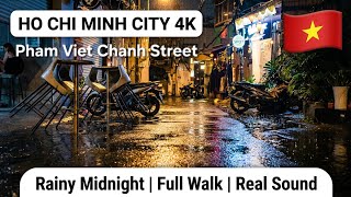 Ho Chi Minh City 4K Walking | Pham Viet Chanh to Dien Bien Phu | Full walk no music | Heavy Rain