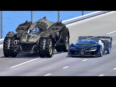 Bugatti Vision GT SuperSonic Engine vs Batmobile - Drag Race 20 KM