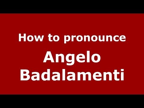 How to pronounce Angelo Badalamenti (Italian/Italy)  - PronounceNames.com
