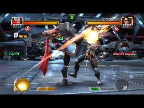 Ultimate Thor Beating ROL Winter Soldier, using left hand only (1:20 Min, 34 Hits)