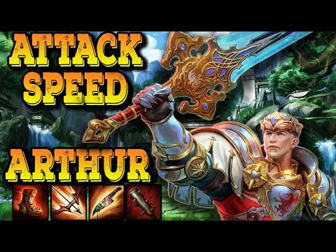 ATTACK SPEED KING ARTHUR! LITERALLY THE DUMBEST THING EVER! - Masters Ranked Duel - SMITE