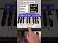 Pirates of the Caribbean Piano Easy Tutorial With Letter Notes #shorts #piano