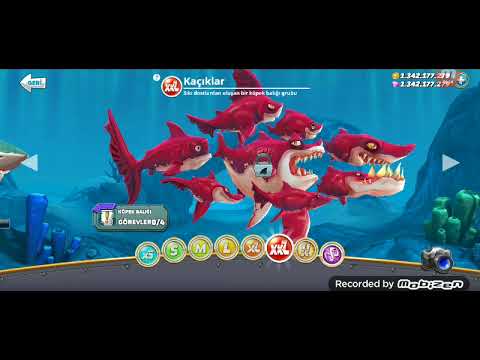 Hungry Shark World - Enemy Mecha Sharkjira(tüm balıkların kilidini açtım)