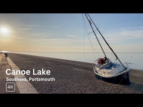 Serene Sunrise Walk: Exploring South Parade Pier And Canoe Lake with Swans | Southsea Portsmouth 4K