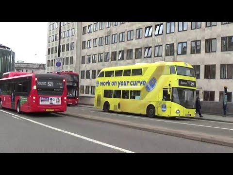 London Buses 2021-Waterloo Station & Bridge Variety
