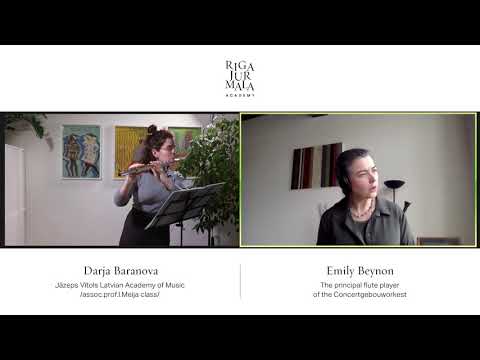 Live flute masterclass with Emily Beynon & student Darja Baranova / RJAcademy 2020/21