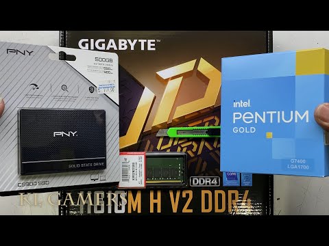 intel Pentium GOLD G7400 GIGABYTE H610M H V2 DDR4 PNY SSD Desktop PC Build