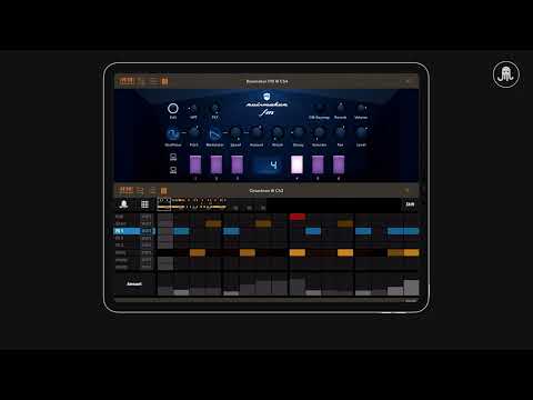 This is Octachron - Flexible 8 Track iPad MIDI Drum Sequencer App - standalone and AUv3
