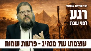 ״עוצמתו של משה רבינו״ הרב שניאור אשכנזי בווארט מיוחד ״רגע לפני שבת״ (הרב שניאור אשכנזי) - התמונה מוצגת ישירות מתוך אתר האינטרנט יוטיוב. זכויות היוצרים בתמונה שייכות ליוצרה. קישור קרדיט למקור התוכן נמצא בתוך דף הסרטון