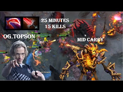 OG.Topson - Clinkz Mid Lane Pro GAMEPLAY Highlights | 25 Minutes 15 Kills (Dota 2) (IM CARRY)