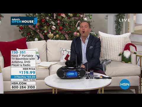 Naxa 7" Portable TV Boombox with Antenna, DVD Player and...