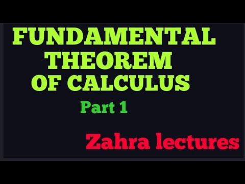 Calculus 1| Fundamental theorem of calculus (part 1) in urdu/hindi| Maths zahra Lectures