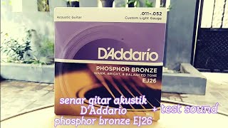 Video thumbnail for Senar gitar akustik D'Addario EJ26 + TEST SOUND | 0.11 phosphor bronze string by Sekopi Cangkir