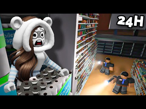 CHIUSI LA NOTTE IN UN SUPERMERCATO SU ROBLOX !