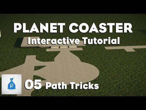 Planet Coaster: Interactive Tutorial Park [Ep 5] - Path Tricks, Plazas & Creating Smaller Steps