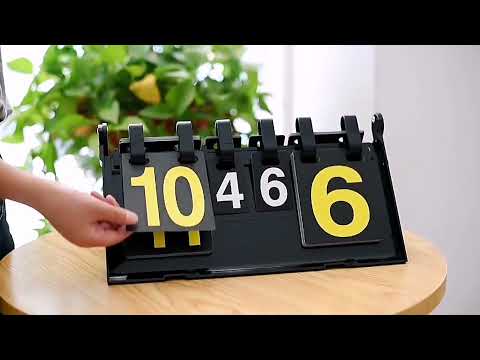 Flip Scoreboard Tabletop Score Flipper Football Flip Score Keeper for Basketball