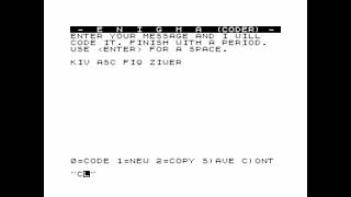 Enigma (Coder) for the ZX81
