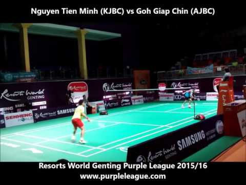 Tien Minh Nguyen vs Goh Giap Chin  Nice Camera Badminton Purrple League 2016