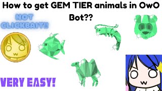 How to get Gem Tier animals in OWO Bot??