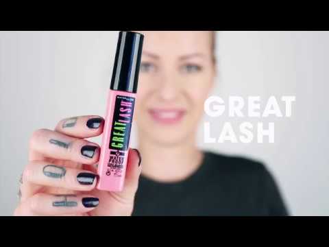 Maybelline Great Lash Blackest Juodas blakstienų tušas 12,5 ml video