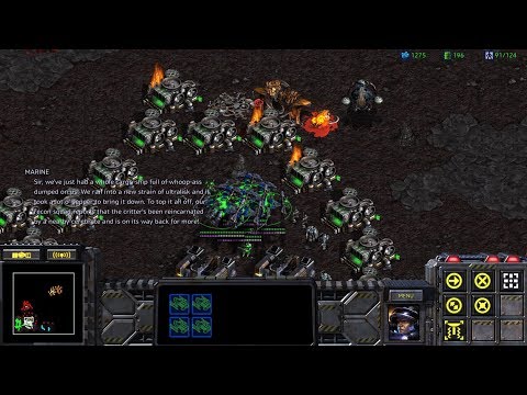 StarCraft: Remastered Co-op Campaign BW Terran Mission 8 - To Chain the Beast (Crashed)