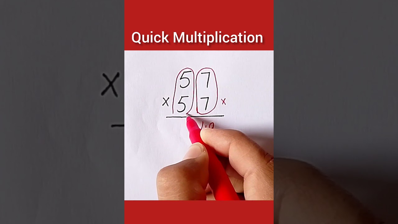 57 × 57 ?? #math #tricks #mathstricks #shorts