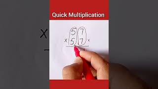 57 × 57 ?? #math #tricks #mathstricks #shorts