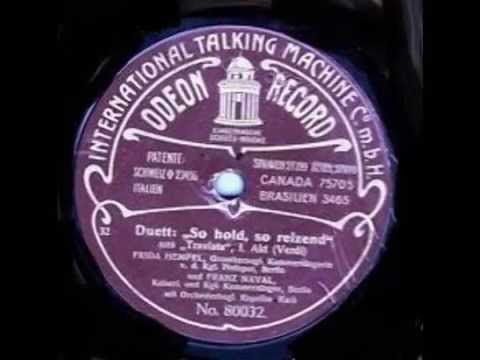 Franz Naval & Frieda Hempel - Un dì felice (1908)