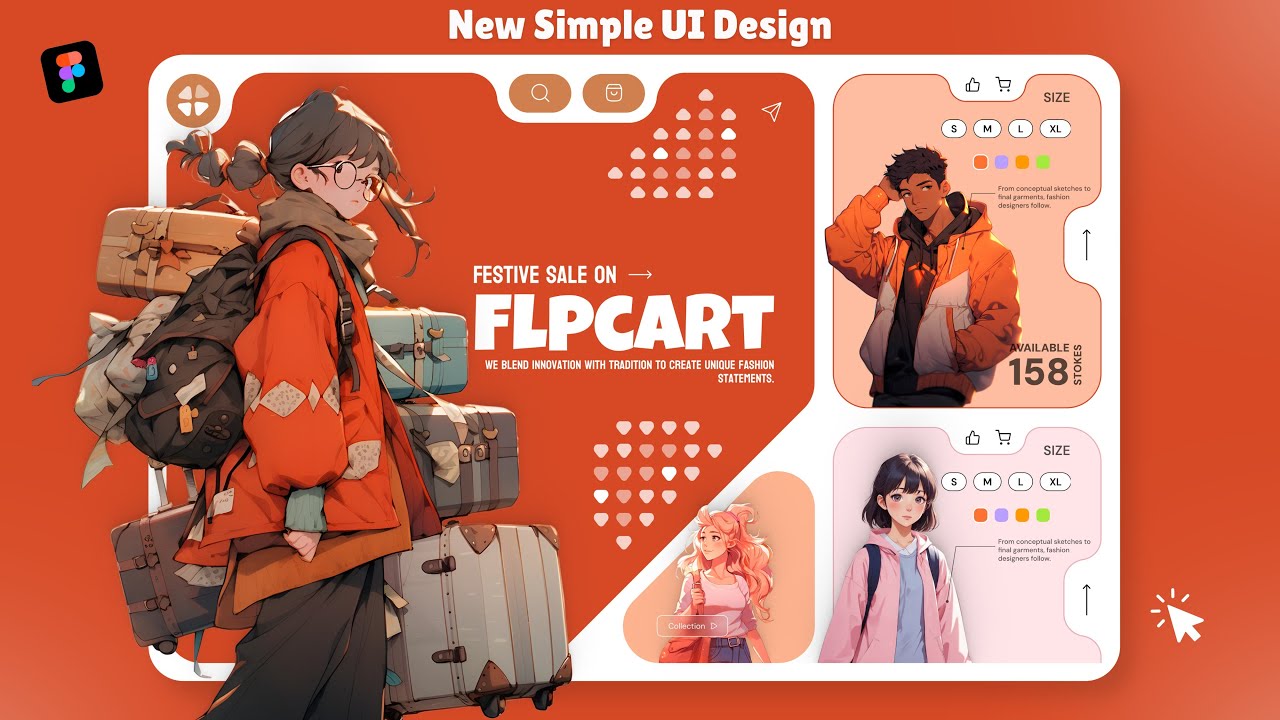 Anime Fashion Website UI Design: 