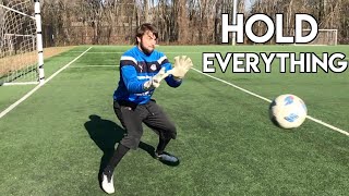 HOW TO CATCH HARD SHOTS IN SOCCER - GOALKEEPER TRAINING