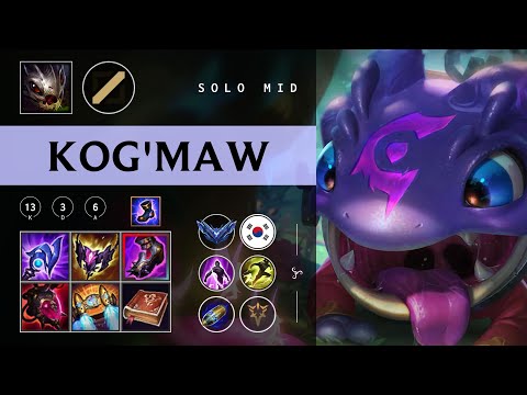 Kog'Maw Mid vs Orianna - KR Diamond Patch 26.01
