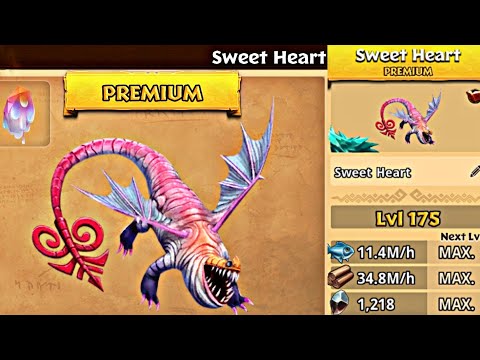 NEW PREMIUM SWEET HEART MAX LEVEL 175 TITAN - New Premium Sweet Death -  Dragons: Rise of Berk