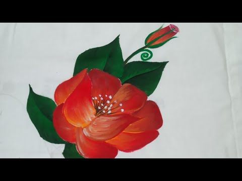 Basic Painting Tutorial.Beautiful Flower Painting Design .Kakoli Handicraft