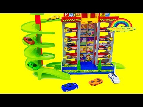 Learn Colors with Multi - Level Parking Toy Street Vehicles - Colors Collection for Children