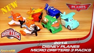 BRAND NEW 2014 Disney Planes Micro Drifters Chug Franz Fliegenhosen Sun Wing Arturo Racing Dusty